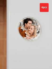1-4pcs Custom Photo Fridge Magnet, Personalized Acrylic Refrigerator Magnet, Round Shape, Square Shape, Heart Shape, Couple Photo Souvenir Gift, Anniversary Personalized Keepsake, Colorful High Quality Multi-Size Home Decor, Perfect Gift For Couples, Husband, Wife, Boyfriend, Girlfriend, Ideal For Wedding, Valentine's Day, Anniversary - Multicolor - View 38