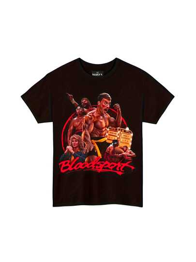 Men'S Retro Bloodsport Film T-Shirt - Jean-Claude Van Damme Action Movie Tee, Soft Classic Fit Martial Arts Shirt For '80S Action Film Aficionados, Collectible Gift For Bloodsport Fans, Merchandise For Enthusiasts, Striking Graphic Design