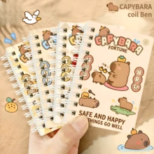 Random 1/4 Pieces Of Creative Cartoon Side-Flip Coil Notebooks, High-Value A7 Hand Account Memo Notebooks For Primary School Students, Cute And Inspirational Stationery Small Prizes. This Is A Notebook For Students And Also A Portable Loose-Leaf Pocket Notebook. There Are Various Styles Available, Suitable For Students And Teachers, And Can Also Be Used As Office Supplies.