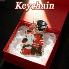 Heated Rivalry Keychain, Film Merchandise, Heart-Shaped Keychain, Bag Charm, Car Charm, Collectible, Hanging Decoration, Birthday Gift, Party Gift - Multicolor - View 5