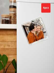 1-4pcs Custom Photo Fridge Magnet, Personalized Acrylic Refrigerator Magnet, Round Shape, Square Shape, Heart Shape, Couple Photo Souvenir Gift, Anniversary Personalized Keepsake, Colorful High Quality Multi-Size Home Decor, Perfect Gift For Couples, Husband, Wife, Boyfriend, Girlfriend, Ideal For Wedding, Valentine's Day, Anniversary - Multicolor - View 22
