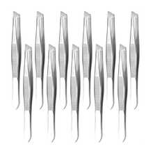 12pcs/Set Women's Eyebrow Tweezers - 3.5 Inch Stainless Steel Tweezers With Heart-Shaped Tips, Easy To Remove Eyebrow And Ingrown Hair - Compact Size, Suitable For Eyebrow Stylists And Beauty Enthusiasts,Giveaways,Travel,Cheap Stuff,Travel Essential - Silver - View 1