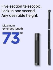 2pcs 73cm Extendable Stabilizer Rods - Aluminum Alloy Telescopic Pole With 1/4" Threaded Screw And Bottom Mount, Adjustable Length, Non-Slip Handle, Stable Lock Design, Suitable For Smartphone Gimbal Stabilizer, For Filming, Vlogging, Live Streaming, Outdoor Shooting, Travel Recording And Content Creation - Multicolor - View 11