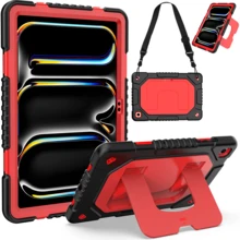 1pc Tablet Case With Stand & Shoulder Strap, Compatible With IPad 10th 10.9 (2022)/IPad 11th (A16) 11", Tab A9 Plus 11", Galaxy Tab A11PLUS, Fashionable Tablet Cover With Pen Slot, Available In Light Pink, Fuchsia, Black, Navy Blue/Black, Red/Black - Multicolor - View 27