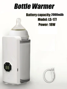 1 件装牛奶加热杯垫，便携式牛奶加热器，6 级数字温控奶瓶加热器，适用于维持或加热 35°C 以上的水/牛奶，恒温加热 USB 供电皮革礼物 - 彩色 - 查看 5