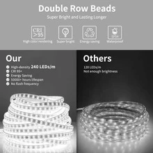 espejo rectangular LED de Baño 70 x 50cm Color Brillo Ajustable Espejo de Maquillaje con Luces  3 Colores Cambiables Espejo de Pared Regulable con Botones Táctiles Inteligentes - Tipo de Enchufe A USA (110-127V) - Ver 6