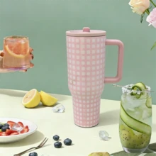 40Oz Large-Capacity Water Bottle With Long-Lasting Heat Retention And Cold Preservation. Comes With A Handle And A Straw In Dual Modes. The Bottle Cap Can Be Opened With One Hand For Direct Drinking. Perfect For Use During Exercise, Driving And Meetings. Suitable For Personal Use As Well As As A Gift - 彩色 - 查看 15