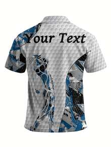 男士定制 Polo 衫，可定制姓名或文字，休闲翻领短袖衬衫，适合工作、周年纪念、运动、休闲穿着 | 可定制衬衫 | 舒适款式 - 淺灰色 - 查看 4