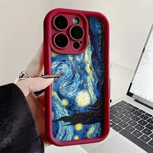 Esta funda de teléfono Van Gogh Starry Night es compatible con Apple  16E/15/14/13/12/11/Pro/PLUS/Pro Max/MINI, S/A/M/NOTE, S/G/EDGE/E, Transition Spark/HANTOM/CAMON/INFINIX, Honor 400/PLAY/X/Y, OPPO Reno/A/F, 14/Redmi/POCO/NOTE y otros modelos. Está hecha de TPU transparente, simple, elegante y duradero. Es ideal para San Valentín, Halloween, Navidad, para uso personal o como regalo. - Negro - Ver 8