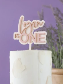 3D Acrylic Custom Name Cake Topper , Boho First Birthday Party ,Personalized Name, First Birthday, 1st Birthday, Double Layered Cake Decor - Multicolor - View 6