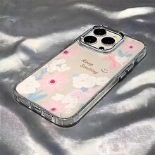 Funda de teléfono transparente con patrón Mantener la flor rosa, liviana y duradera, compatible con iPhone 17/16/15/14/13/12/11 PRO MAX/PRO/PLUS,  Galaxy, , Redmi, OPPO, vivo, , , Honor,  y OnePlus. - transparente - Ver 2