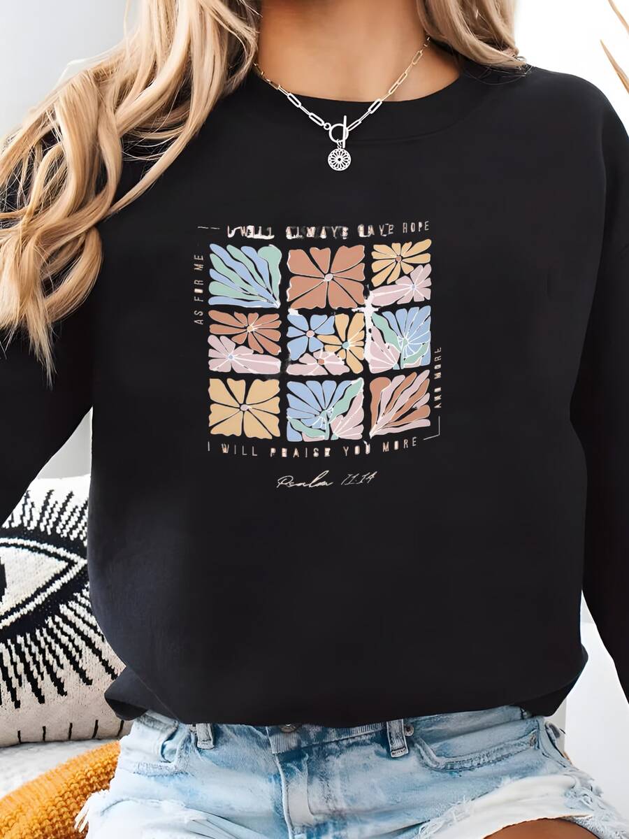 Cristiano Floral Taza Escritura Biblia Versículo Café Regalo Flores Taza Botánica Boho Flor Cristianidad Taza De Té Mod Floral Jesus Es Rey Taza Sudadera - Negro - Ver 1