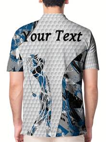 男士定制 Polo 衫，可定制姓名或文字，休闲翻领短袖衬衫，适合工作、周年纪念、运动、休闲穿着 | 可定制衬衫 | 舒适款式 - 淺灰色 - 查看 5