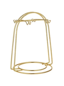 Minimalist Mug Hook, Foldable Cup & Saucer Iron Rack, Niche Design Sense Black/Gold Foldable 6/4 Cup & Saucer Iron Rack