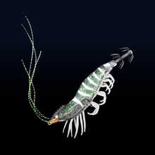 10cm/3.95in, 10.5g/0.37oz Glow In The Dark Soft Shrimp Fishing Lure, Saltwater Fishing Bait - A - View 10