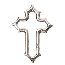 1个重型朋克摇滚钥匙扣，带登山扣 - 金属十字架露营装备，前卫设计，坚固钥匙圈，钥匙收纳器，基督教宗教礼物，男士户外装备，粗犷美学，可靠配件，钥匙扣 - 彩色 - 查看 11