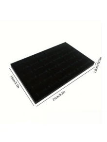 1 Peça Caixa de Exibição de Anéis com 36/100 Slots, Organizador de Armazenamento de Joias com Cobertura Transparente à Prova de Poeira, Presente Essencial de Viagem para Mulheres, Temporada de Volta às Aulas, Decoração para Sala de Maquiagem - Multicolorido - Visão 6