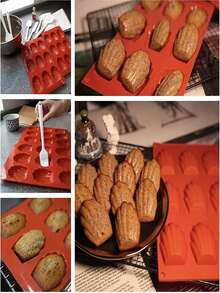 8/9/15 Shell-Shaped, 15 Cube-Shaped, 15/24/28 Round-Shaped, 8 Finger-Shaped Silicone Baking Molds, Non-Stick Cake Molds, Cupcake Molds, Chocolate Molds, Practical Kitchen Tools