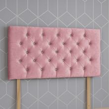 Crush Velvet 3ft Single Headboard Chesterfield 26inch - Pink Crushed Velvet - View 1