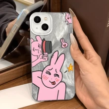 Funda Conejo rosa divertido para celular con . Funda protectora estampada para Apple 17PROMAX,16 ,15, 14, 13 y Galaxy. Ligera, duradera y con un diseño elegante.MX2694GG - MX2694GG - Ver 7