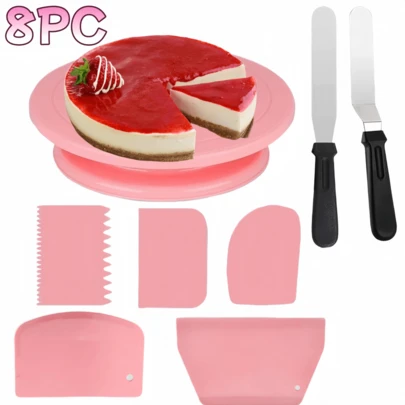 11-Inch Rotating Turntable, Carving Wheel Rotating Cake Stand, Lightweight Spray Painting Rotating Platform, Cake Baking Set, Suitable For Rotating Items During Painting, Creative Arts, Cake Decorating, Flower Arranging, Model Making And Other DIY Projects, Available In Multiple Colors