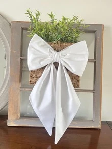 1件白色聖誕樹蝴蝶結，婚禮裝飾蝴蝶結，聖誕裝飾，2026聖誕美學，緞面蝴蝶結樹頂裝飾 - 米色/紅色大號優雅聖誕樹蝴蝶結，適用於聖誕冬季裝飾、房間裝飾、家居裝飾、門口裝飾 - 彩色 - 查看 9