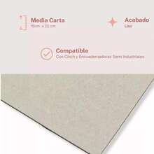 Carton De Agua Gris 2.0 Mm Media Carta 15 X 22 Cm (50 Pzas) - Camel - Ver 2