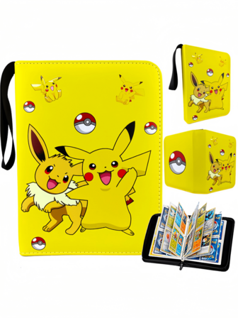 pokemon 宝可梦皮卡丘卡片册，口袋妖怪宠物收藏册，可容纳400张卡片