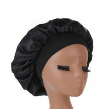 1件装女士时尚缎面睡帽，宽松系带设计 - 柔软顺滑，适合卷发和直发，透气舒适，适合日常佩戴、运动和特殊场合，舒适睡衣，面料质地光滑。 - 彩色 - 查看 15