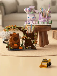 1 Bộ xếp hình thú Capybara dễ thương dành cho người lớn (trên 14 tuổi), hơn 400 mảnh, quà tặng sinh nhật, bộ xếp hình động vật tự lắp ráp, trang trí bàn làm việc, giảm áp lực, giảm căng thẳng, trang trí nhà cửa, búp bê lắp ráp, đồ trang trí bàn làm việc văn phòng, quà tặng ngày lễ, quà tặng Ngày của Cha, quà cưới, trang trí đám cưới, quà tốt nghiệp - Nhiều màu - Xem 5