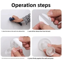 1pc Adhesive-Free Door Stopper, Bathroom/Bedroom Silent Anti-Collision Rubber Door Stopper, Silicone Plastic Door Backstop Safety Door Blocker - Multicolor - View 9