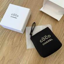 CHANEL Túi đựng son môi mini du lịch, Túi nhỏ có quai xách dệt ROUGE COCO - màu đen - Xem 1