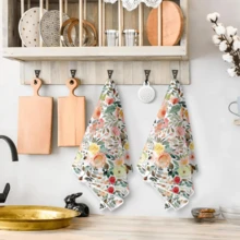 Bộ 2 khăn lau bếp chủ đề người tuyết Giáng sinh, trang trí Giáng sinh, quà tặng Giáng sinh, khăn lau mềm siêu thấm hút, khăn lau bếp, khăn rửa chén, khăn lau tay, khăn vệ sinh, tuyệt vời cho gia đình và bạn bè, mẹ, trang trí nhà bếp và phòng khách, vật dụng thiết yếu trong gia đình. - Màu vàng - Xem 2