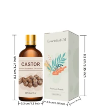 100ml/30ml/10ml Castor Oil Moisturizing Facial Oil, Smooth Skin Fragrance Skincare Oil, Pure Plant Extract Essential Oil - Castor Bean Aroma - View 10