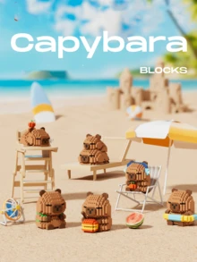 1 Bộ xếp hình thú Capybara dễ thương dành cho người lớn (trên 14 tuổi), hơn 400 mảnh, quà tặng sinh nhật, bộ xếp hình động vật tự lắp ráp, trang trí bàn làm việc, giảm áp lực, giảm căng thẳng, trang trí nhà cửa, búp bê lắp ráp, đồ trang trí bàn làm việc văn phòng, quà tặng ngày lễ, quà tặng Ngày của Cha, quà cưới, trang trí đám cưới, quà tốt nghiệp - Nhiều màu - Xem 6