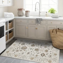 1 tấm thảm trang trí phong cách Bohemian cổ điển - họa tiết hoa và sọc, mềm mại, có thể giặt được, thích hợp cho phòng tắm, nhà bếp, lối vào, hành lang, phòng ngủ, phòng khách, trang trí nhà cửa. - Nhiều màu - Xem 7