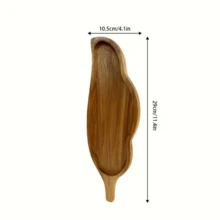 1件北欧风格不对称木质托盘，可作餐盘、装饰盘、早餐/开胃菜/寿司/甜点盘，用途广泛，适用于餐厅、厨房、户外野餐、露台、节日等各种场合，四季皆宜。