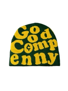 1pc Good Compenny Jacquard Knit Beanie Hat, Unique Streetwear Skull Cap, Unisex, Suitable For Casual Daily, Outdoor Sports, Holiday Gift - Good Comp Enny - View 7