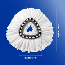 Spin Mop Head For O Cedar Spin Mop , 3 Packs Replacement Spin Mop Refill , Only Fit For Triangle Spin Mop - trắng - Xem 3