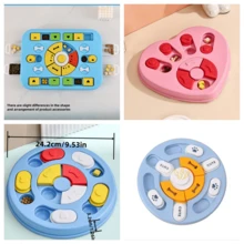 1个宠物喂食器，互动喂食玩具，狗狗益智玩具，猫狗通用互动玩具，猫狗觅食碗，宠物训练玩具，狗狗互动喂食盘，宠物碗，带分隔板的宠物喂食游戏托盘，宠物防噎碗，宠物用品 - 彩色 - 查看 11