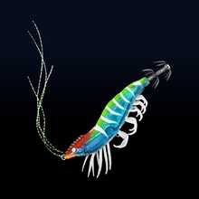 10cm/3.95in, 10.5g/0.37oz Glow In The Dark Soft Shrimp Fishing Lure, Saltwater Fishing Bait - A - View 11