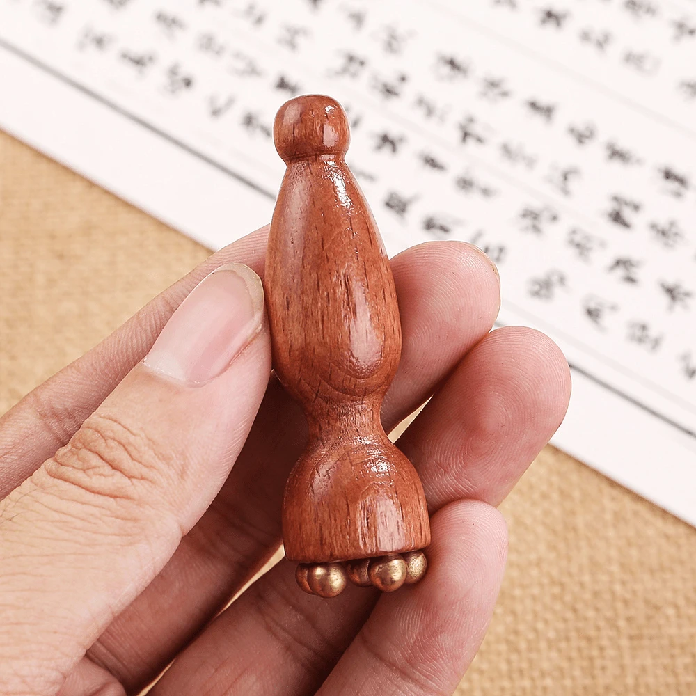 1 Stück/2 Stücke Mini Lotus Gua Sha Werkzeug mit Messingperlen - tragbares handgehaltenes Werkzeug für Akupressur und Gesichtsformung, entwickelt für Wangen, Nase und Augen, kann den Teint aufhellen - wiederverwendbares Beautywerkzeug für Zuhause für Männer und Frauen, kann Schwellungen lindern und den Augenbereich verjüngen, die Verpackung ist zufällig, die Farbe kann variieren - Verschiedenfarbig - Übersicht 1