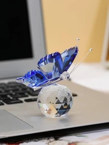 1pc Artificial Crystal Butterfly Home Decor, Valentine's Day Gift - Multicolor - View 9