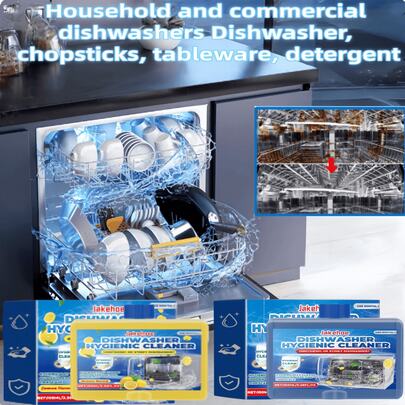 jakehoe 100ml Automatic Dishwasher Detergent, Compact Countertop Dishwasher Cleaner, All-In-One Dishwasher Cleaner, Degreaser, Descaler, Rinse Aid, Removes Oil, Stains, Odors, Suitable For Home Dishwashers