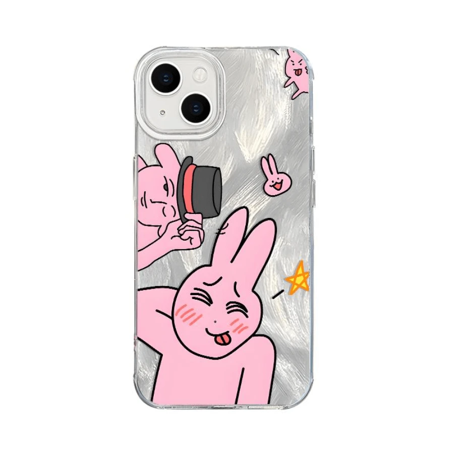 Funda Conejo rosa divertido para celular con . Funda protectora estampada para Apple 17PROMAX,16 ,15, 14, 13 y Galaxy. Ligera, duradera y con un diseño elegante.MX2694GG - MX2694GG - Ver 1