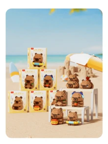 1 Bộ xếp hình thú Capybara dễ thương dành cho người lớn (trên 14 tuổi), hơn 400 mảnh, quà tặng sinh nhật, bộ xếp hình động vật tự lắp ráp, trang trí bàn làm việc, giảm áp lực, giảm căng thẳng, trang trí nhà cửa, búp bê lắp ráp, đồ trang trí bàn làm việc văn phòng, quà tặng ngày lễ, quà tặng Ngày của Cha, quà cưới, trang trí đám cưới, quà tốt nghiệp - Nhiều màu - Xem 9