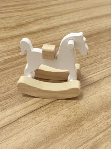 1 件迷你摇马雕像，1:12 娃娃屋装饰，微型家具，摄影道具 - 白色-5pcs - 查看 9