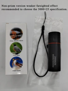 1pc 3000x25 High Definition Long Range Adult Monocular Telescope, 10x Magnification, BAK-4 Prism, FMC Coated High-Quality Monocular Telescope, Compact And Powerful Adult Monocular Telescope For Outdoor Adventure, Camping, Hiking, Watching Sports, Also Makes A Great Gift - Black - View 11