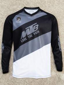 Long Sleeve Cycling Jersey - V-Neck Top For Mountain Biking, Off-Road Motorcycle Racing And Outdoor Sports - Comfortable For All Seasons, Machine Washable, Rider Gear, All-Weather Outdoor Apparel, Fashionable Sports Design - White - View 8