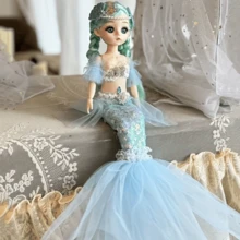 1 Set of 30Cm/12In Mermaid Princess Doll, Joints Are Adjustable, Suitable for Play House Toys, Holiday Party Gifts - Azul - Ver 1